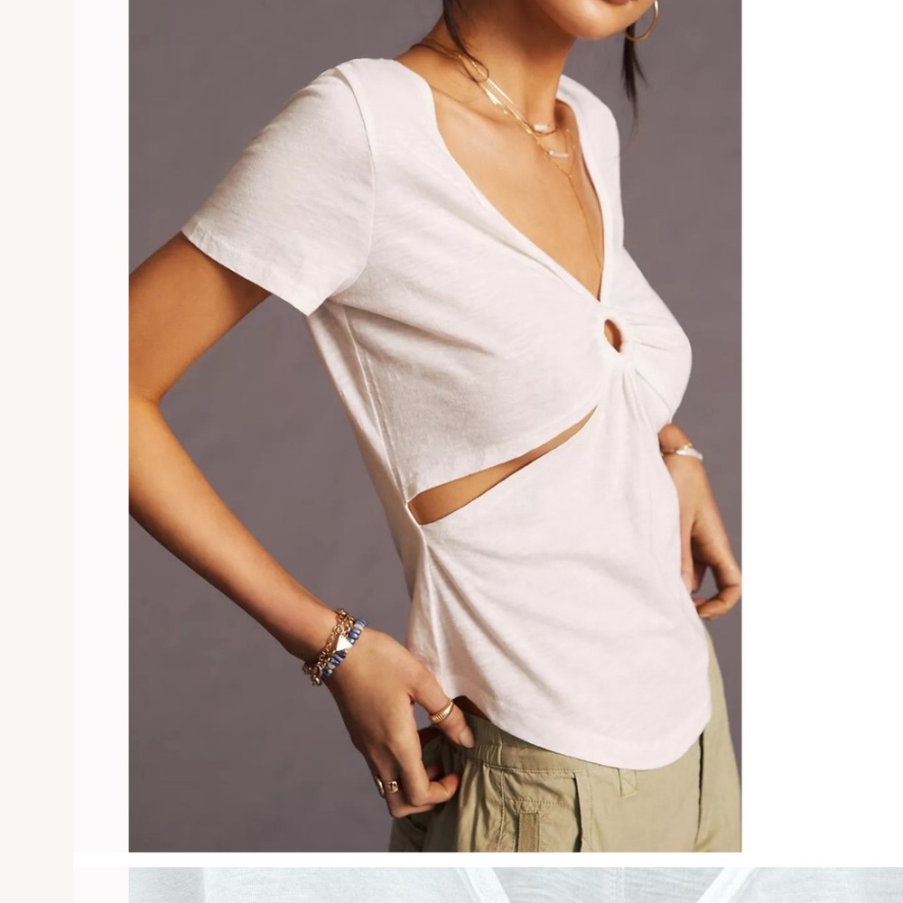 ANTHROPOLOGIE PILCRO IVORY TOP